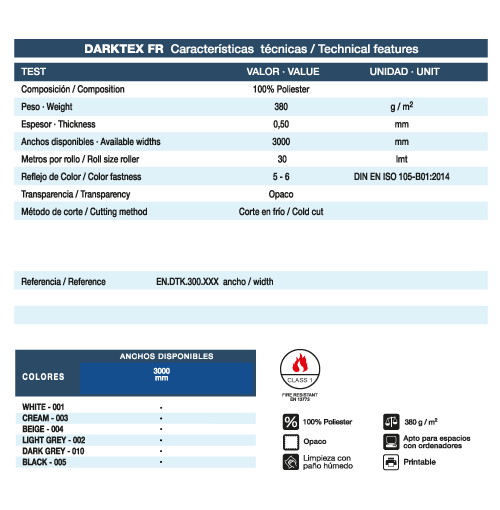 Valores Tejidos Dartex FR